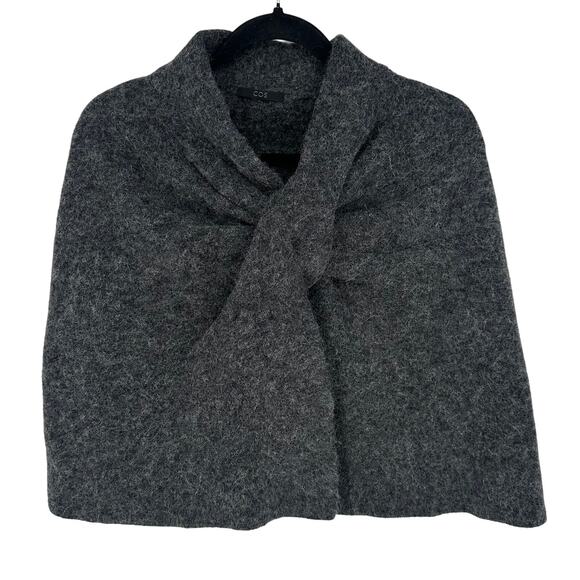 COS Gray Knotted Alpaca Wool Cape Winter Casual Going Out Outdoors - Picture 1 of 7